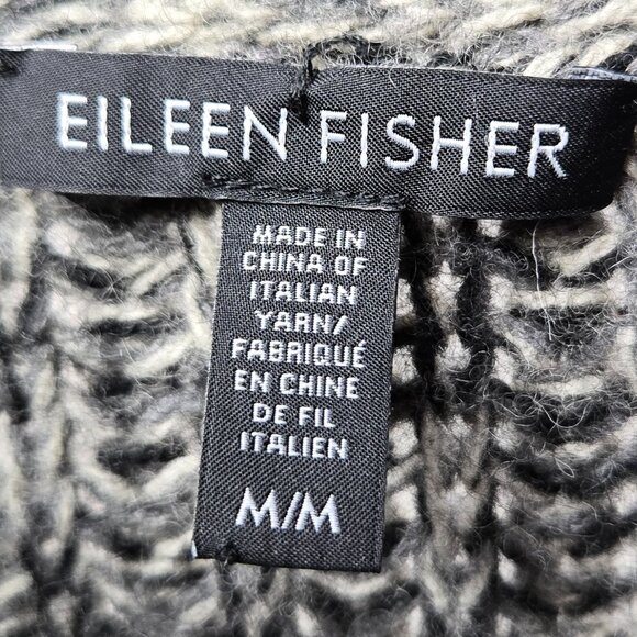 Eileen Fisher Yak and Merino Wool Chunky Sweater Vest Women's Full Zip Cowl M - Picture 5 of 5